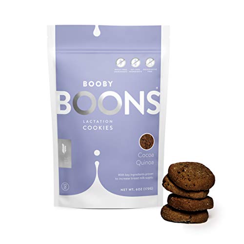 Booby Boons Lactation Cookies, Cocoa Quinoa. 6Oz Bag. Delicious,