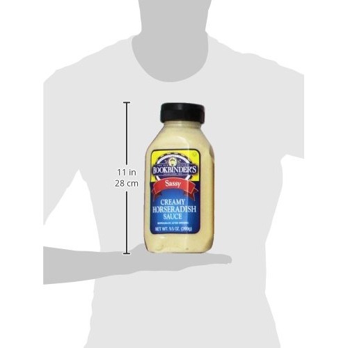 Bookbinders Horseradish, Sassy Sauce, Creamy, 9.5-Ounce Pack Of 9