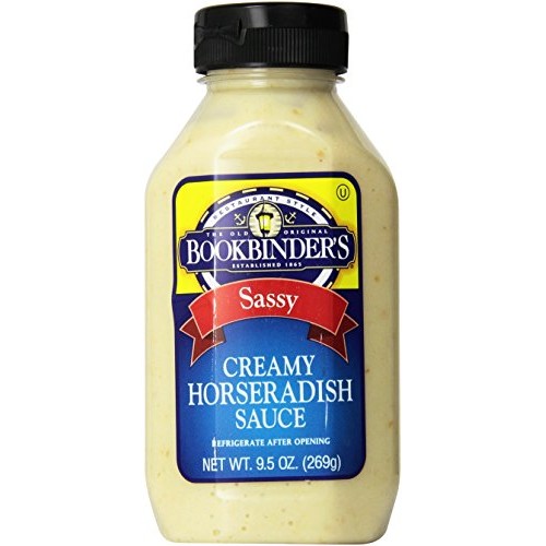 Bookbinders Horseradish, Sassy Sauce, Creamy, 9.5-Ounce Pack Of 9