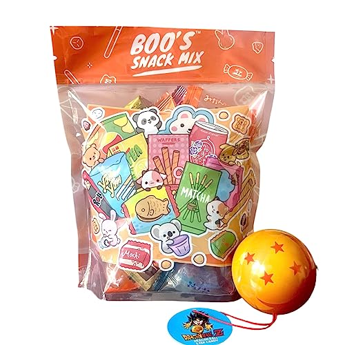 Boos Snack Mix, 40pc, Asian Mystery Candy Mix with Kawaii Chara...