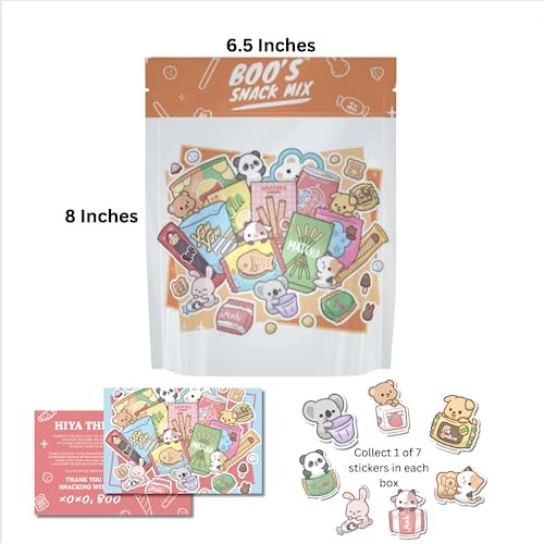Boos Snack Mix, 40pc, Asian Mystery Candy Mix with Kawaii Chara...