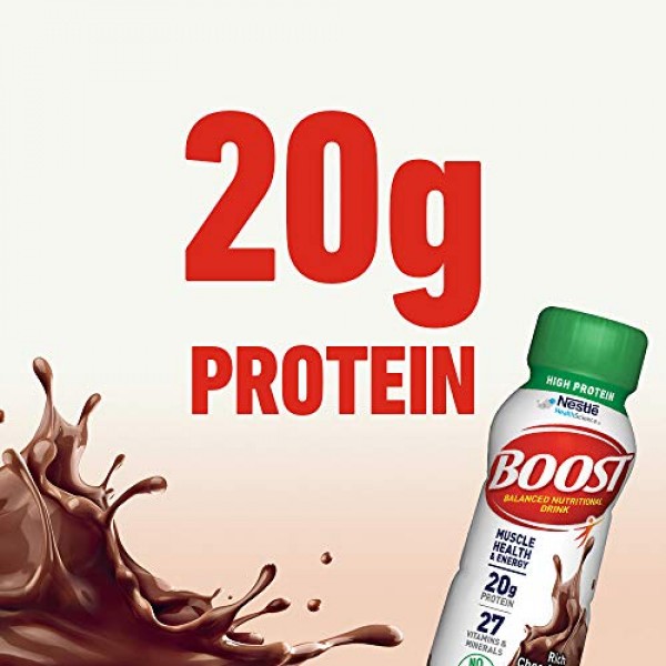 BOOST High Protein Complete Nutritional Drink, Rich Chocolate, 8...