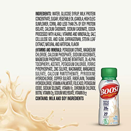 Boost High Protein Complete Nutritional Drink, Very Vanilla, 8 F