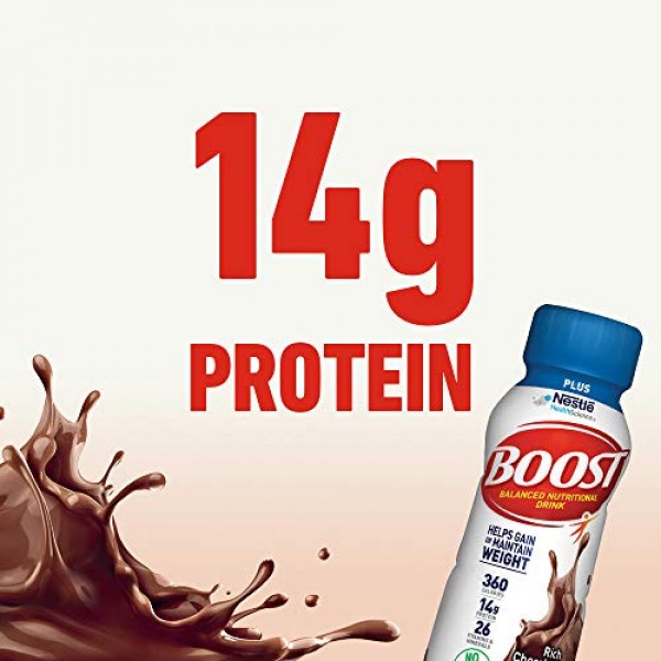 Boost Plus Complete Nutritional Drink, Rich Chocolate, 8 Fl Oz B