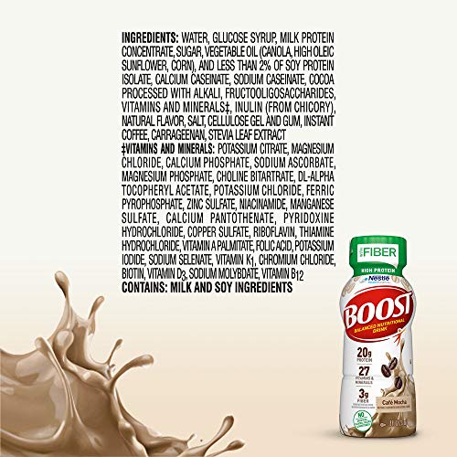 Boost High Protein With Fiber Complete Nutritional Drink, Cafe M