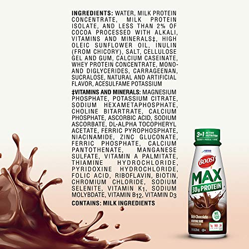 Boost Max Nutritional Drink, 30G Protein, Rich Chocolate, 11 Oun