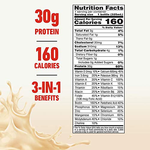 Boost Max Protein Drink, Very Vanilla, 11 Fl Oz Bottle, 12 Pack