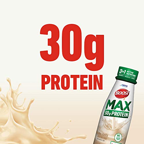 Boost Max Protein Drink, Very Vanilla, 11 Fl Oz Bottle, 12 Pack