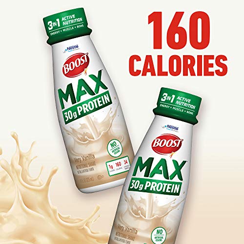 Boost Max Protein Drink, Very Vanilla, 11 Fl Oz Bottle, 12 Pack