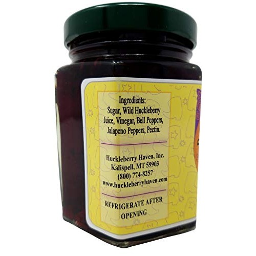 Wild Huckleberry Hot Pepper Jelly 8 oz, Made in USA