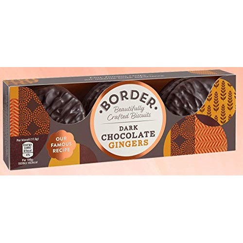 Border Biscuits The Legendary Dark Chocolate Ginger 150G Pack O