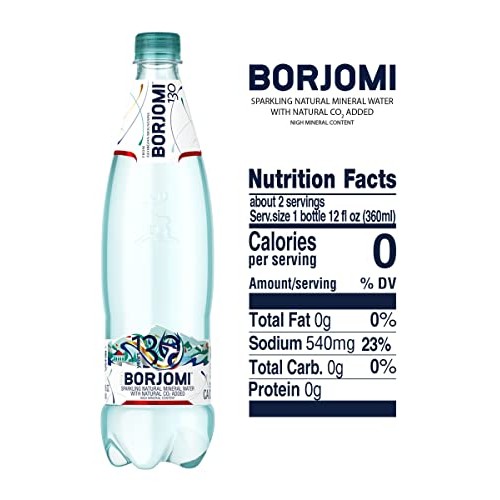 Pack Of 6 Borjomi Mineral Water 0.75 L. Includes Our Exclusive