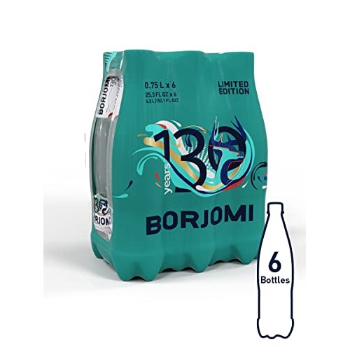 Pack Of 6 Borjomi Mineral Water 0.75 L. Includes Our Exclusive