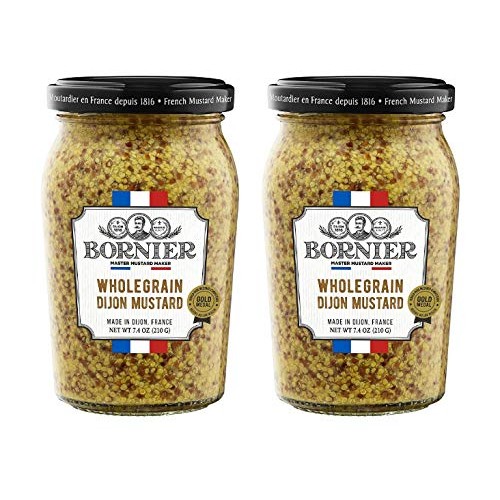 Bornier French Wholegrain Dijon Mustard 2 Pack, Total Of 14.8Oz