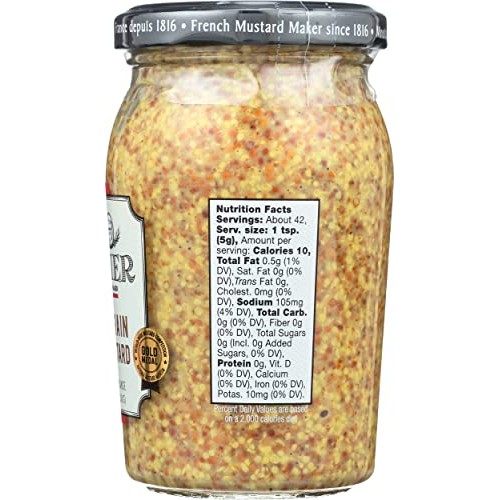 BORNIER Wholegrain Dijon Mustard, 7.4 Ounce