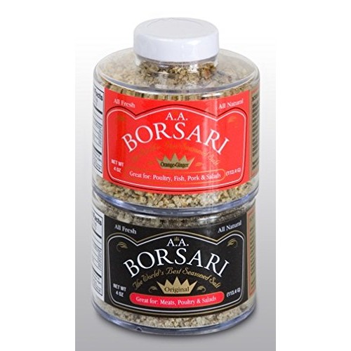 Borsari All Natural Seasoned Salt Combo, Original And Orange Gin