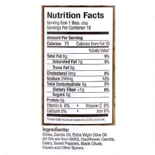 Boscoli Family Italian Jalapeno Olive Salad Giardiniera - 15.5 O