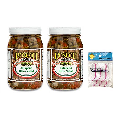 Boscoli Olive Salad Jalapeno 16Oz 2 Pack Bundled With Primetim