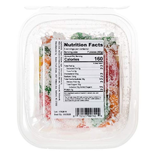 Boston Fruit Slice Sour Fruit Flavored Slices Gummy Candy 10oz Tub