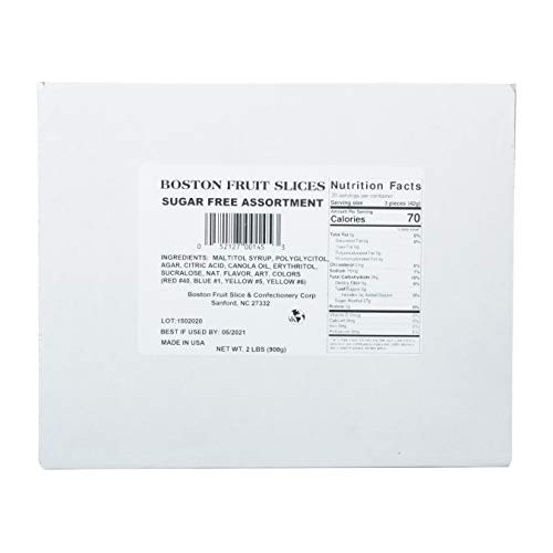 Boston Fruit Slice Individually Wrapped Sugar Free Gummy Candy 2...