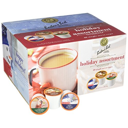 Bostons Best Single Serve Coffee, Holiday Assortment, 80Count