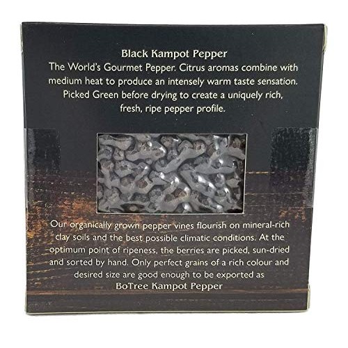 Botree Farms Organic Kampot Pepper, Black Peppercorns, 3.2 Ounce