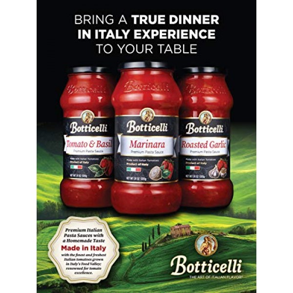 Botticelli Pasta Sauce Pack of 3 - Tomato & Basil, Roasted Gar...