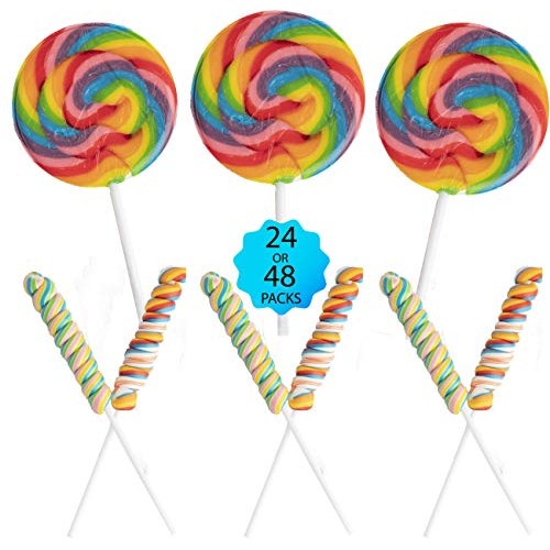24 Lollipops Rainbow Variety Mega Pack - Homeschool Stay-At-Home