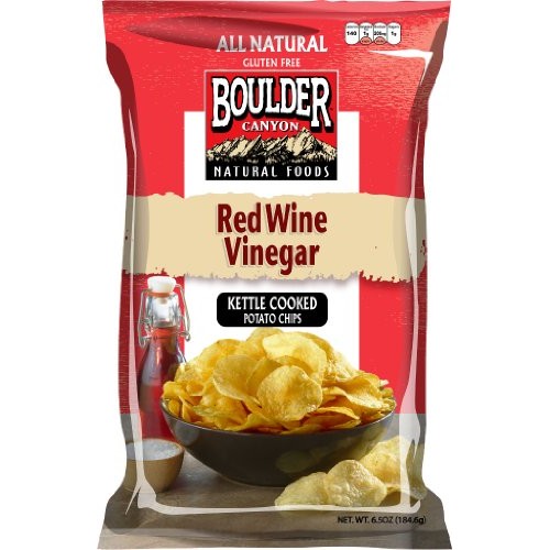 Boulder Canyon Kettle Cooked Potato Chips, Red Wine Vinegar, 5 O