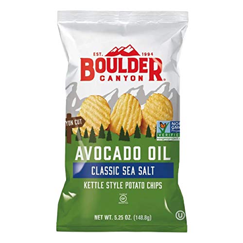 Boulder Canyon Avocado Oil Kettle Cooked Potato Chips, Sea Salt,