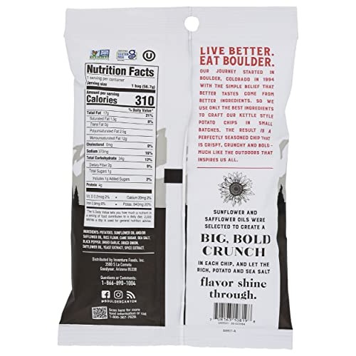 Boulder Canyon, Chips Potato Salt Pepper, 2 Ounce