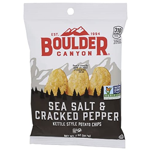 Boulder Canyon, Chips Potato Salt Pepper, 2 Ounce