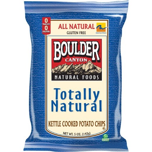 Boulder Canyon Kettle Chips, Totally Natural, 5-Ounce Bags Pack