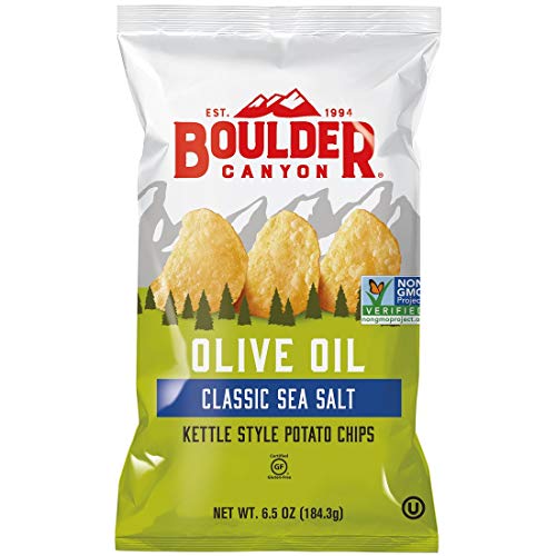 Boulder Canyon Kettle Cooked Potato Chips,6.5 Ounce Bag Pack Of