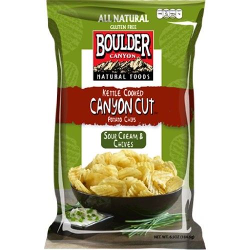 Boulder Canyon Kettle Cooked Potato Chips, Sour Cream &Amp; Chives,