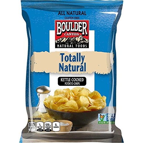Boulder Canyon Kettle Cooked Potato Chips, Totally Natural, 2 Ou