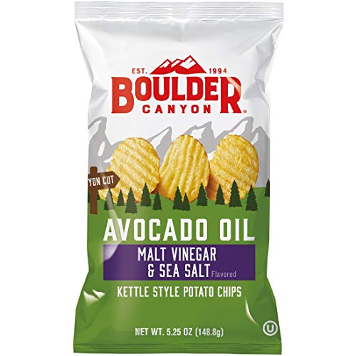 Boulder Canyon Kettle Cooked Potato Chips Wavy Cut 5.25 Oz. Bag