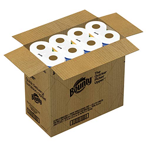 Bounty Quick-Size Paper Towels, White, 16 Family Rolls = 40 Regu