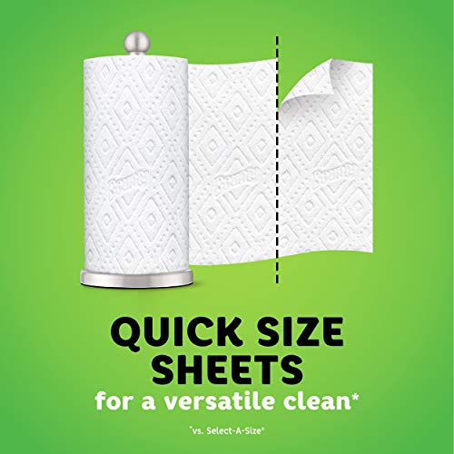 Bounty Quick-Size Paper Towels, White, 16 Family Rolls = 40 Regu
