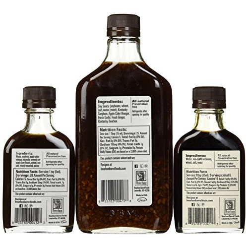 Bundle Of 3 - Bourbon Barrel Sauces - Bluegrass Soy Sauce, Aged