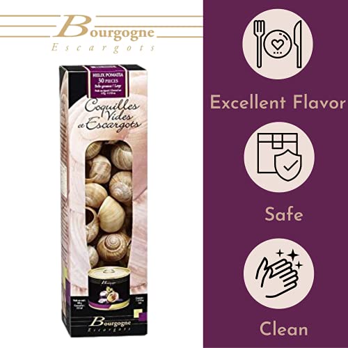 French Bourgogne Snails With Shells, 24 Snails With 24 Shells