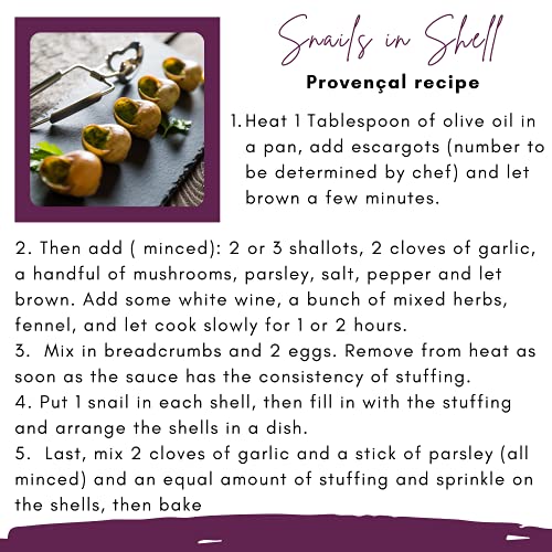 French Bourgogne Snails With Shells, 24 Snails With 24 Shells