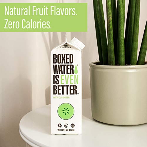 Boxed Water Cucumber Flavored Water, 16.9 oz 12 Pack –Purified...