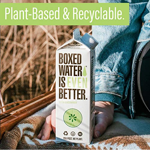 Boxed Water Cucumber Flavored Water, 16.9 oz 12 Pack –Purified...