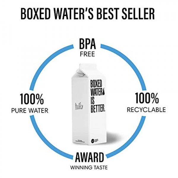 Boxed Water 16.9 Ounce 12 Pack, Better Than Plastic Bottled Wate