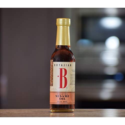 Boyajian 8 Ounce Toasted Sesame Oil - Rich, Nutty Flavored Oil F