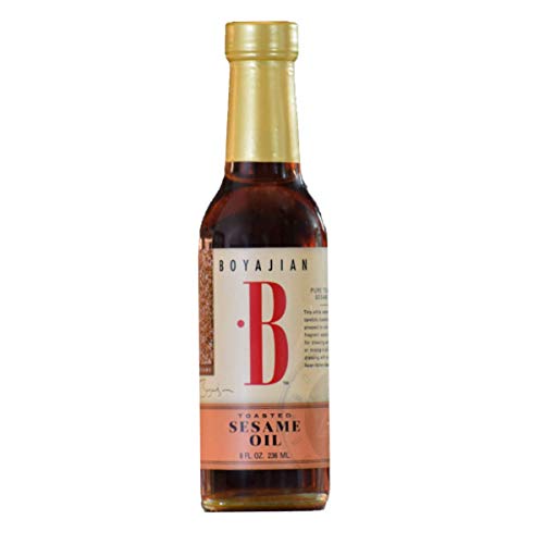 Boyajian 8 Ounce Toasted Sesame Oil - Rich, Nutty Flavored Oil F