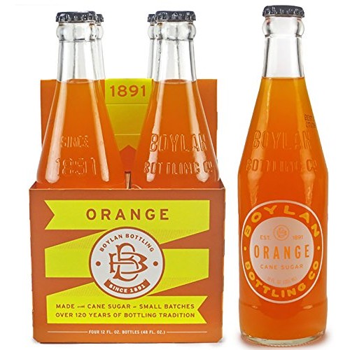 Boylan Soda, Orange, 12 Fl Oz 24 Glass Bottles