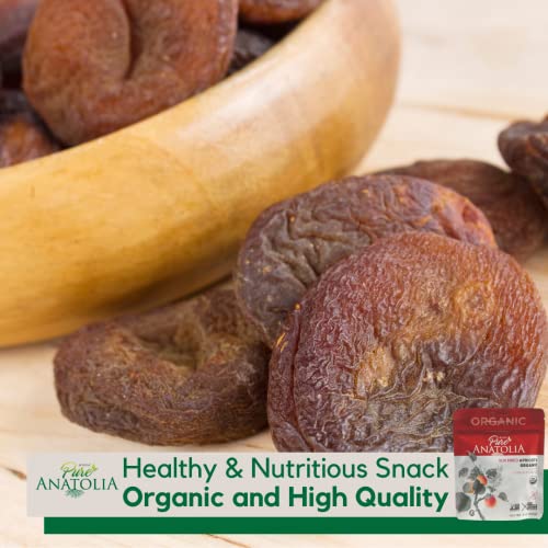 Organic Sun Dried Apricots by Pure Anatolia 6 Packs of 5 Ounce