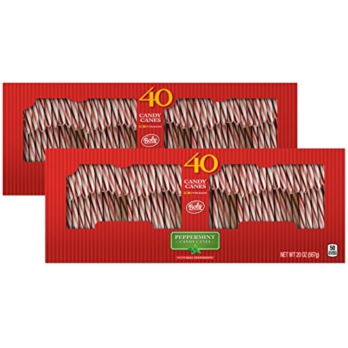 Brachs Bobs Red And White Candy Canes Peppermint, 40 Count Cane